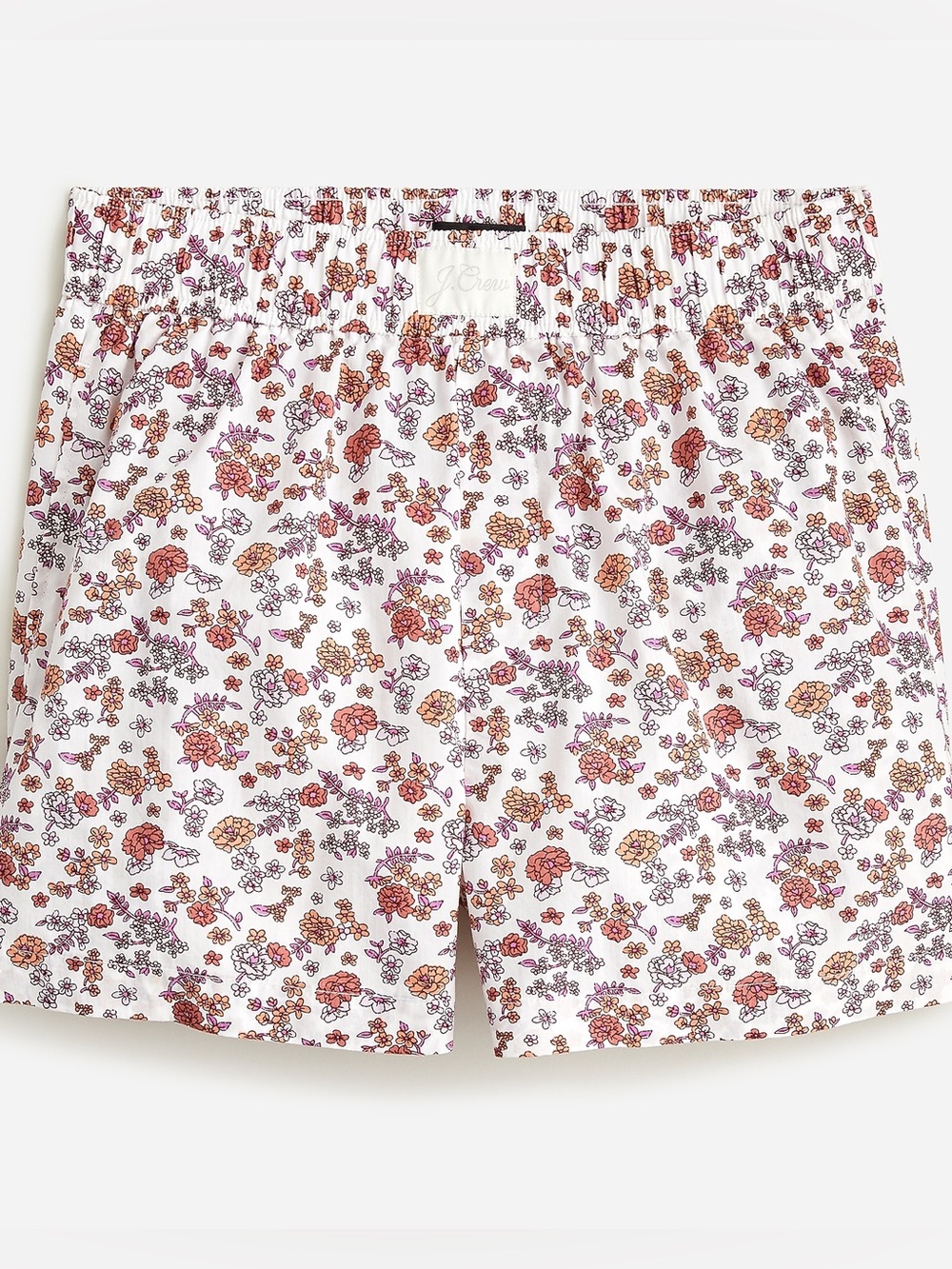 J.Crew Women’s 3X Floral 100% Cotton Poplin Boxer Shorts Cottagecore Boho